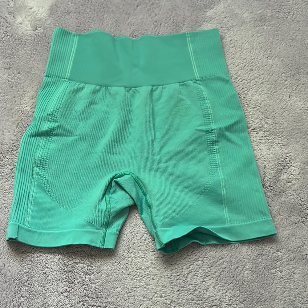 Light Blue Gymshark Women's High-Waisted Biker Shorts
